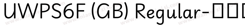 UWPS6F (GB) Regular字体转换